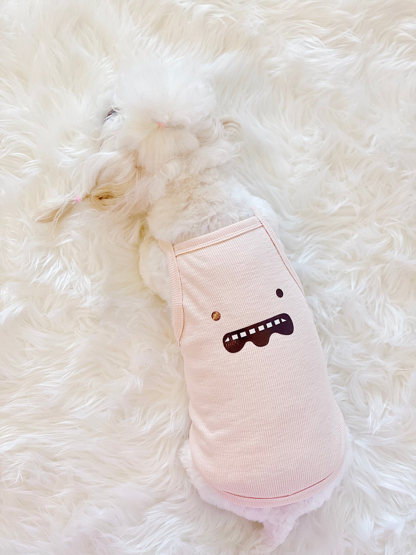 Cartoon Monster Tank Top (Pink Peach)