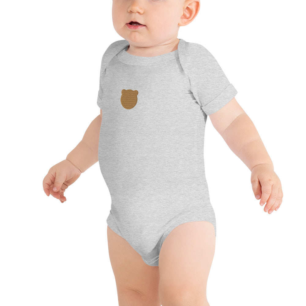 Classic Kuma Embroidered Baby Short Sleeve Bodysuit