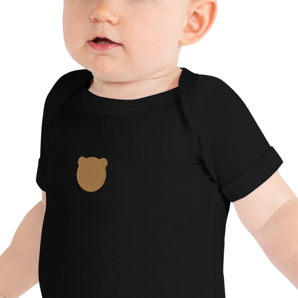 Classic Kuma Embroidered Baby Short Sleeve Bodysuit
