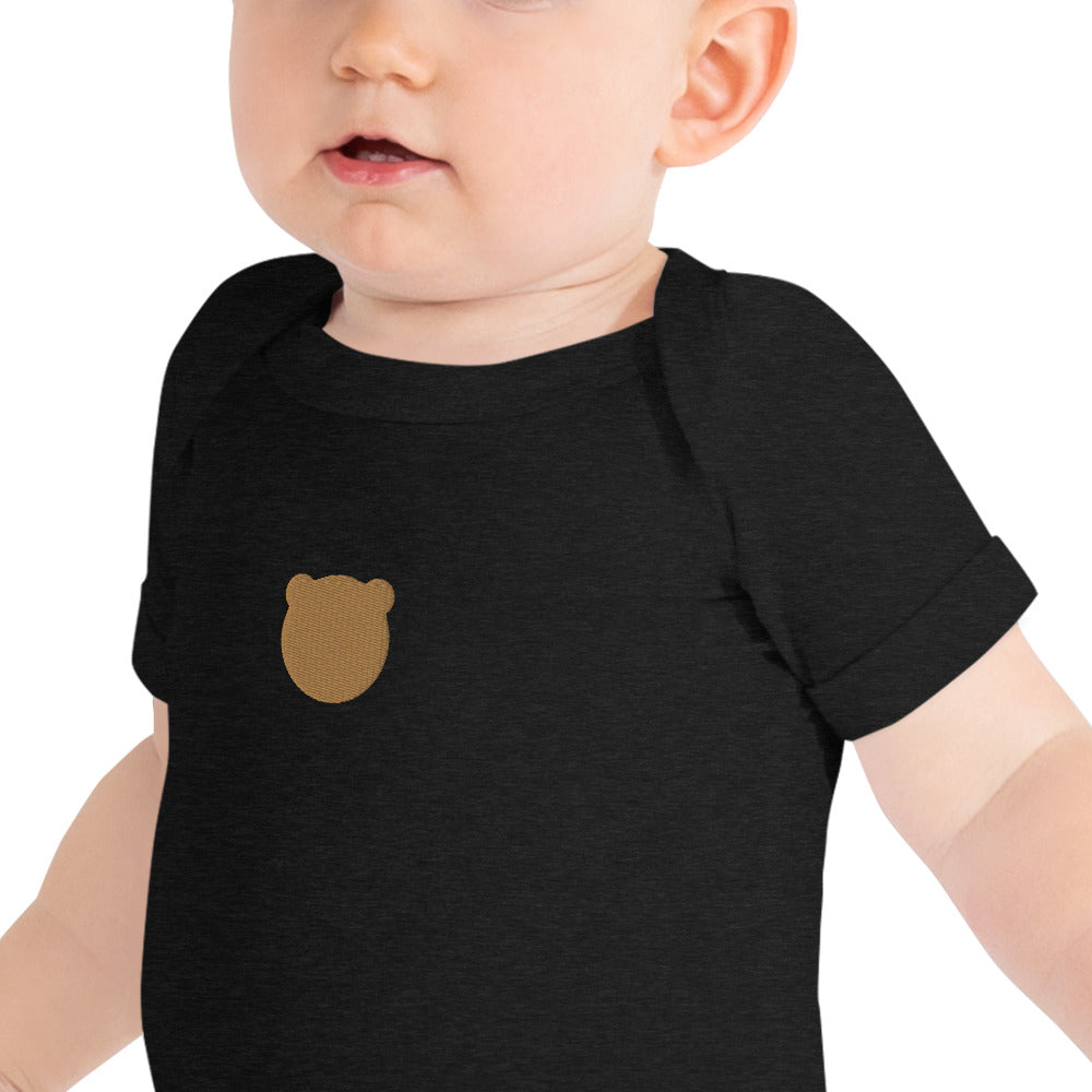 Classic Kuma Embroidered Baby Short Sleeve Bodysuit