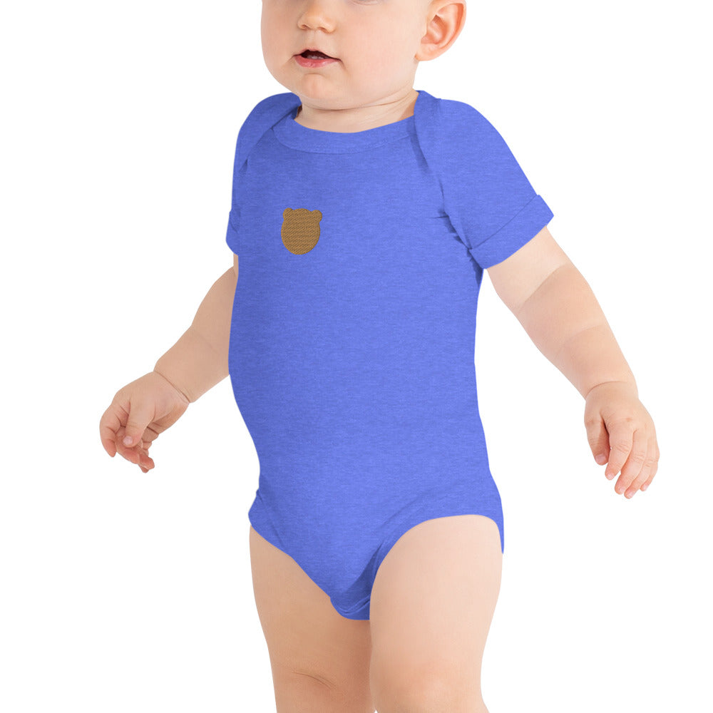 Classic Kuma Embroidered Baby Short Sleeve Bodysuit