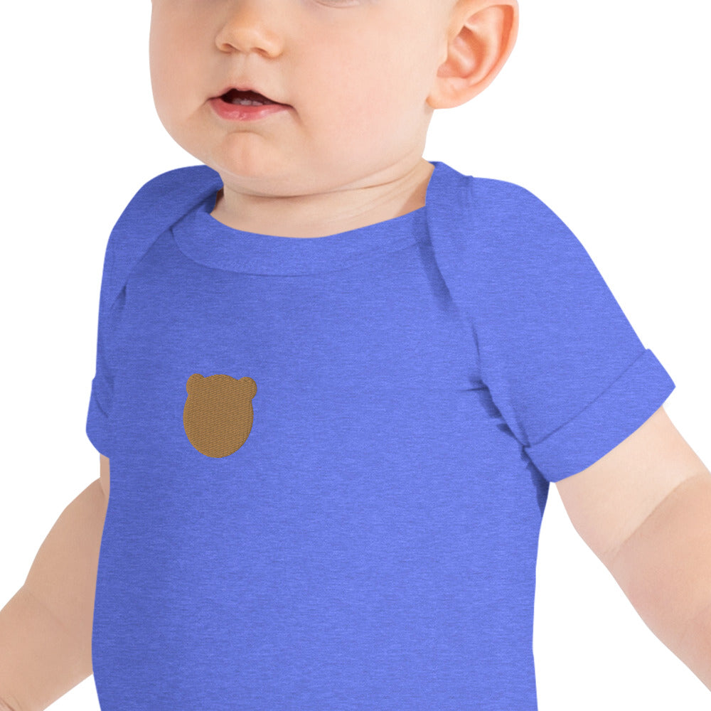 Classic Kuma Embroidered Baby Short Sleeve Bodysuit