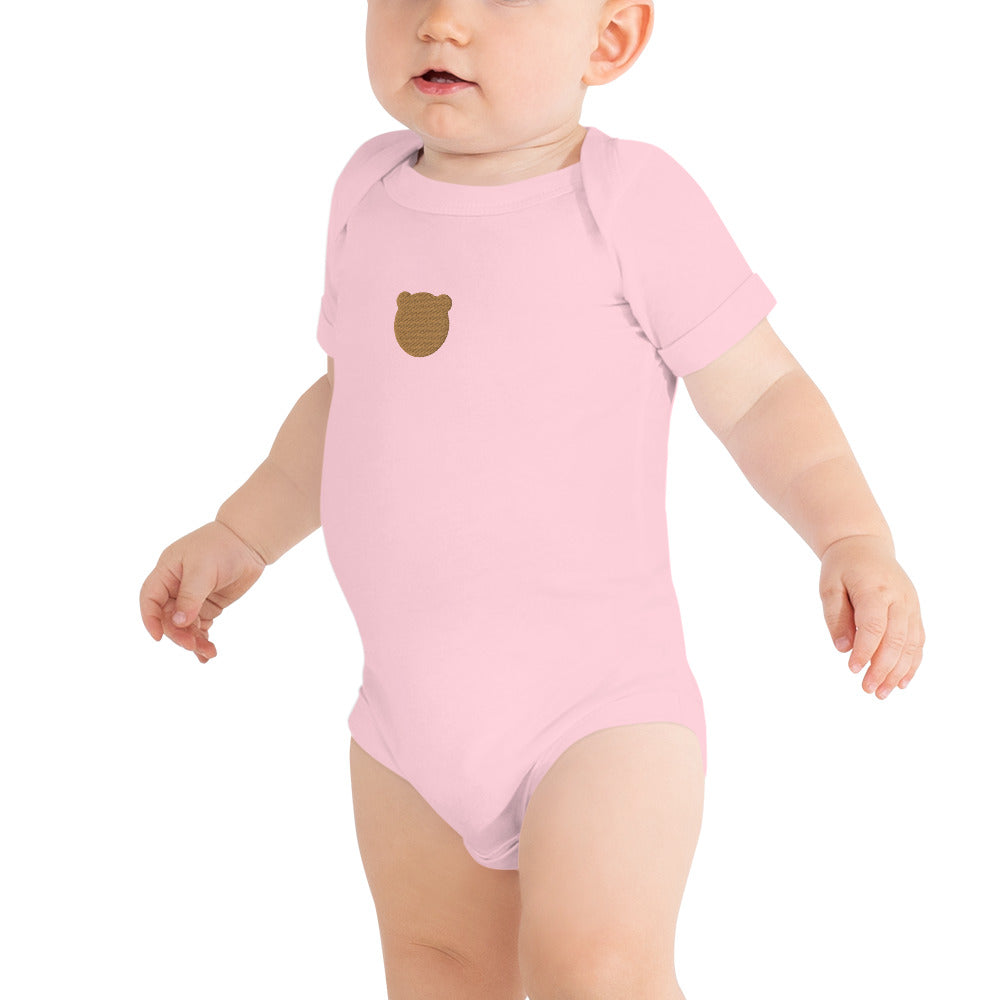 Classic Kuma Embroidered Baby Short Sleeve Bodysuit