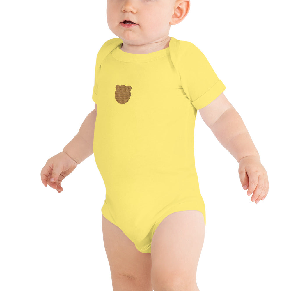 Classic Kuma Embroidered Baby Short Sleeve Bodysuit