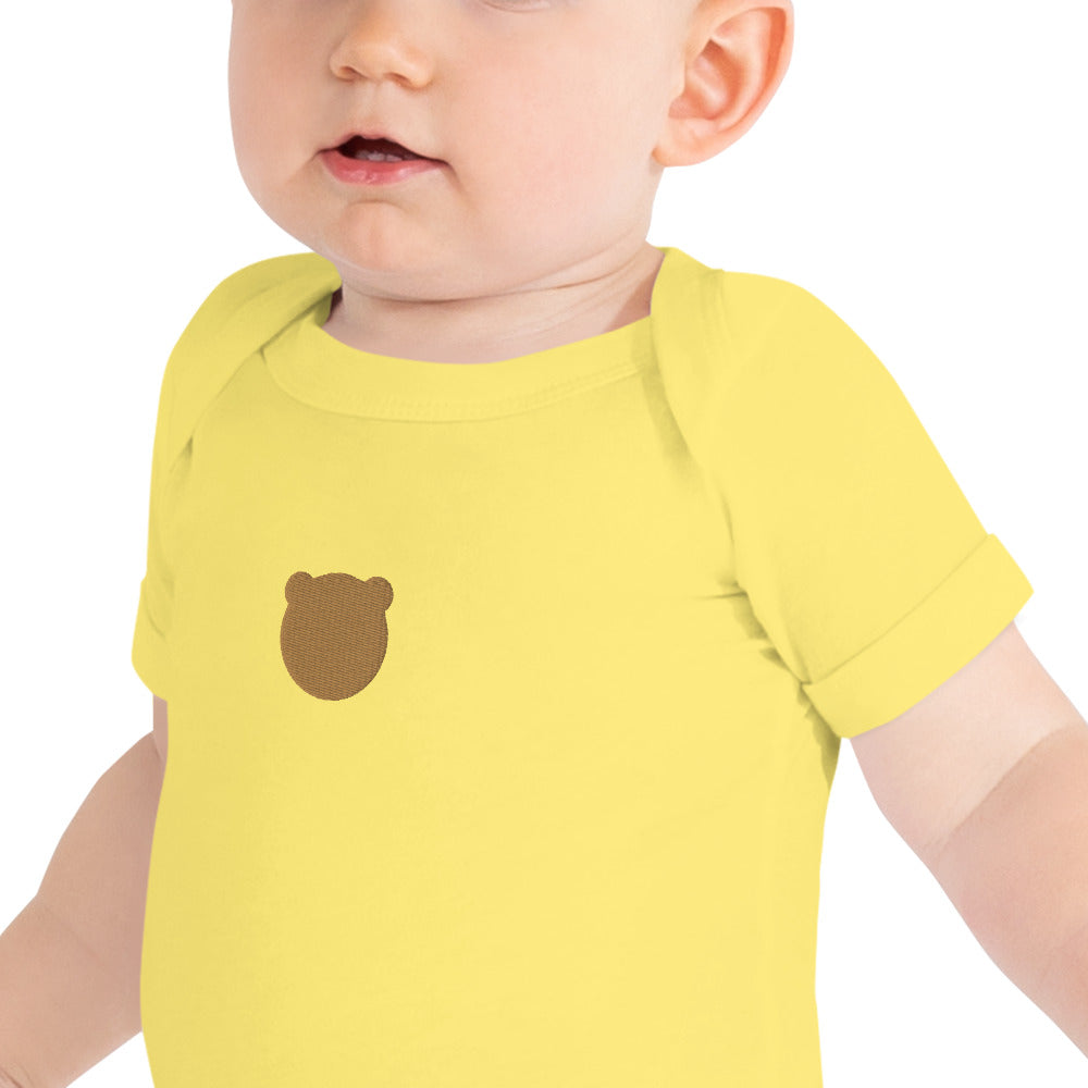 Classic Kuma Embroidered Baby Short Sleeve Bodysuit