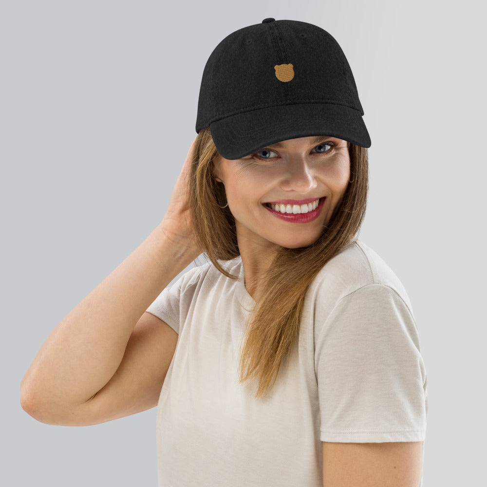 Classic Kuma Embroidered Denim Hat