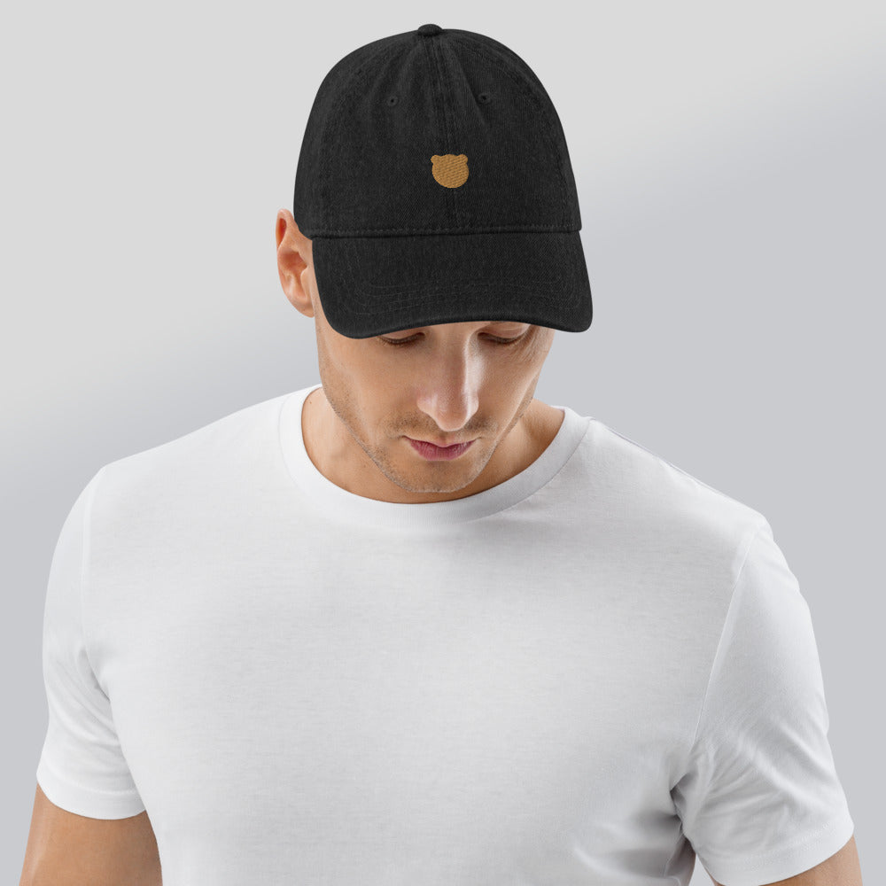 Classic Kuma Embroidered Denim Hat