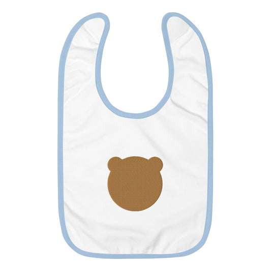 Classic Kuma Embroidered Baby Bib