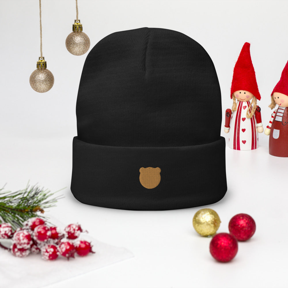 Classic Kuma Embroidered Knit Beanie