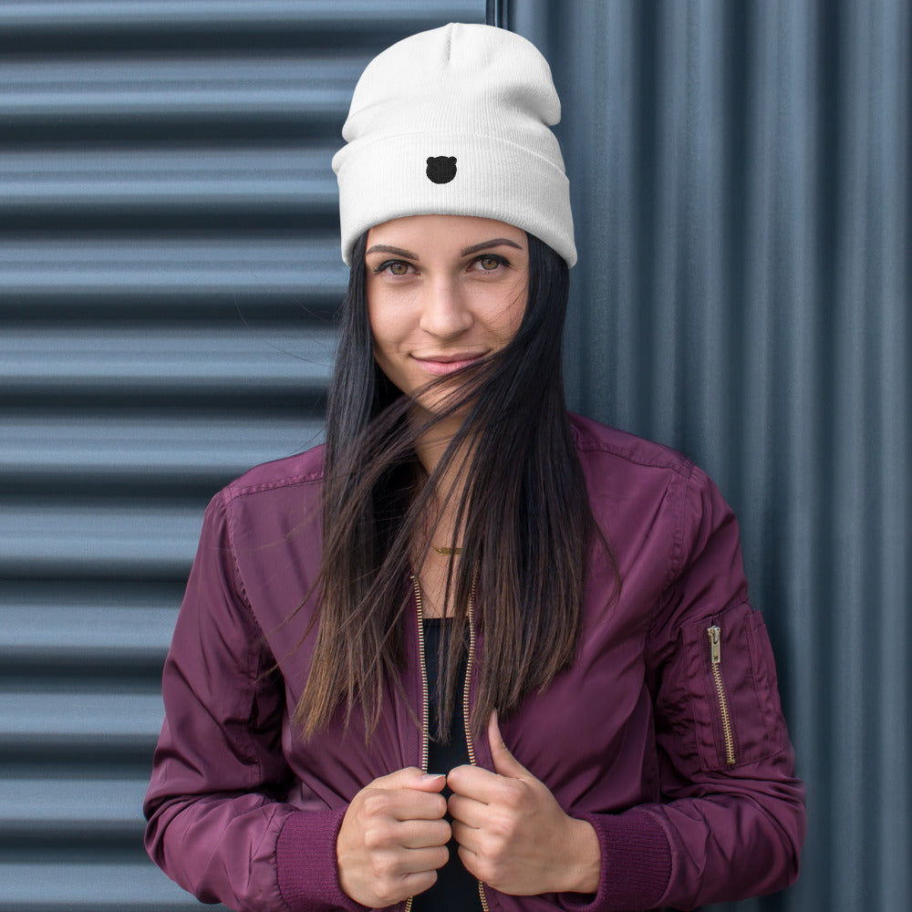 Classic Kuma Embroidered Knit Beanie