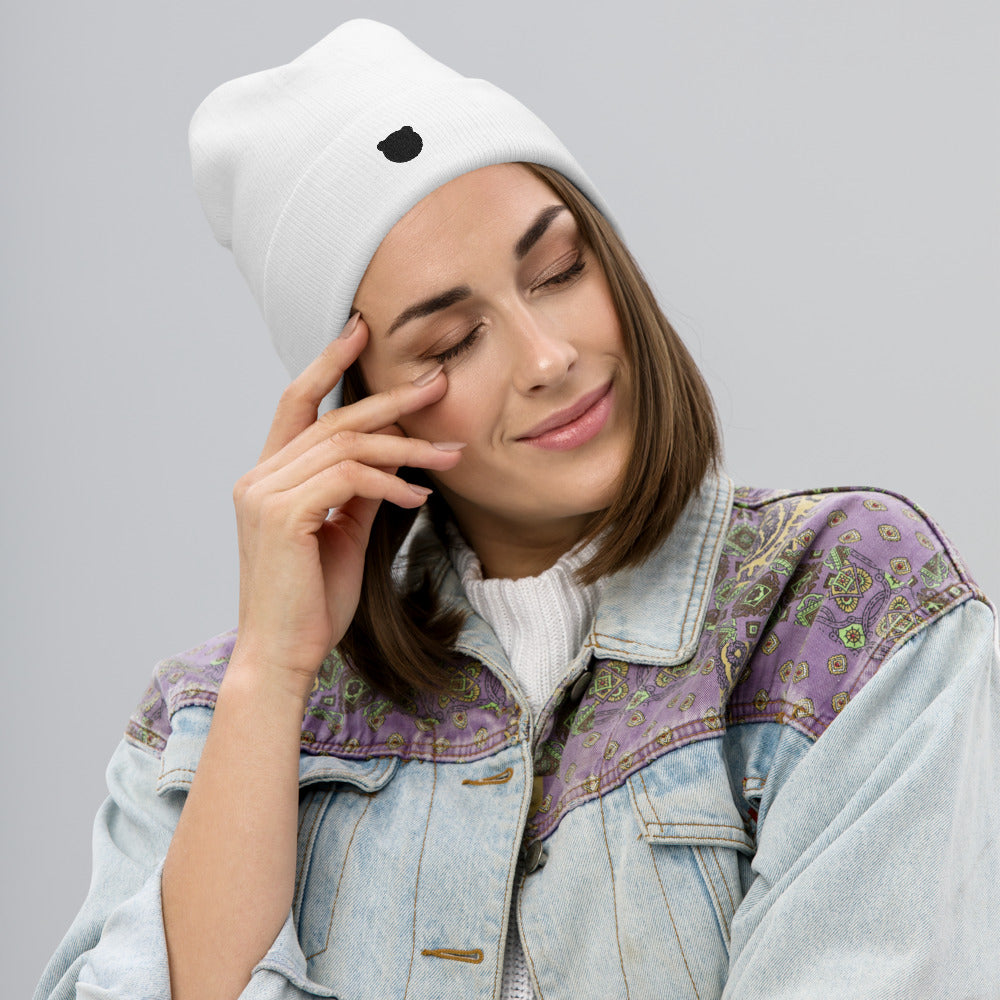 Classic Kuma Embroidered Knit Beanie