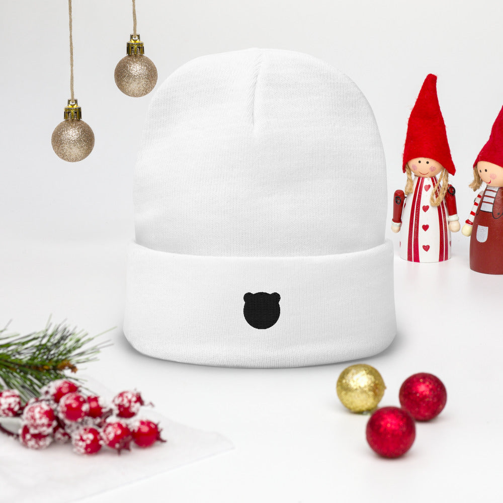Classic Kuma Embroidered Knit Beanie