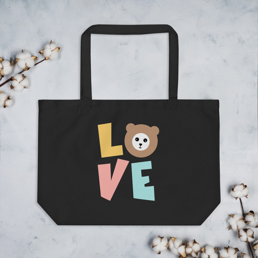 LOVE by Misa Large Organic Tote Bag