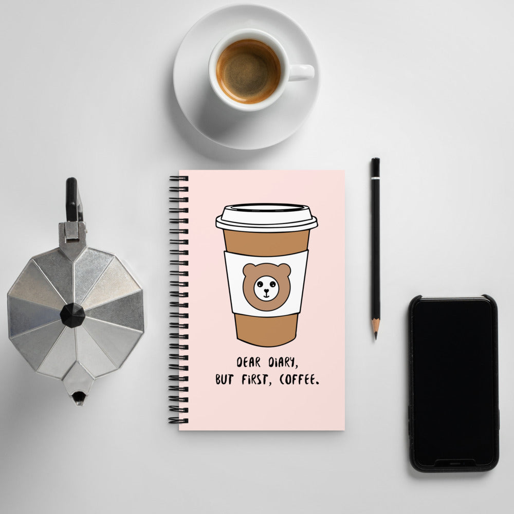 But First, Coffee Spiral Notebook