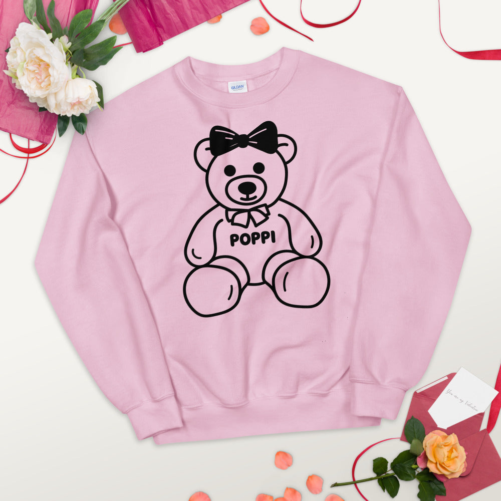 Custom Name Big Bow Teddy Sweatshirt