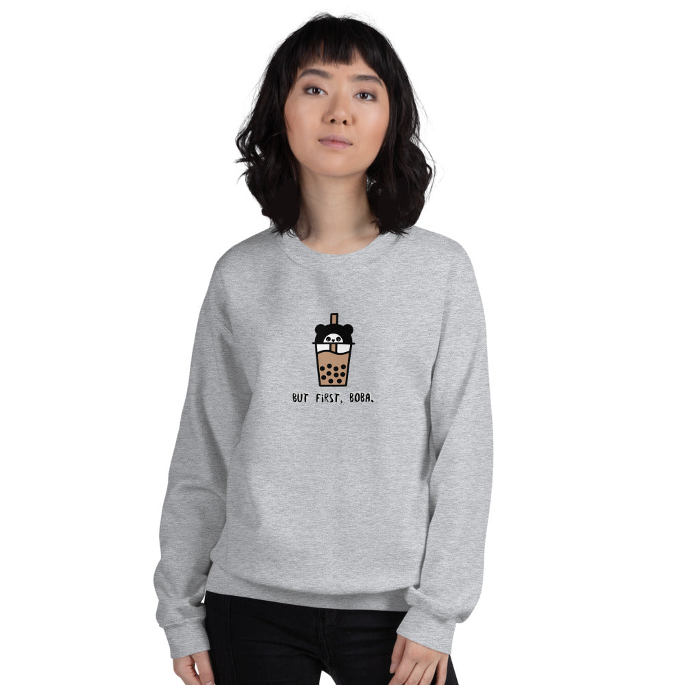 But First, Boba Sweatshirt