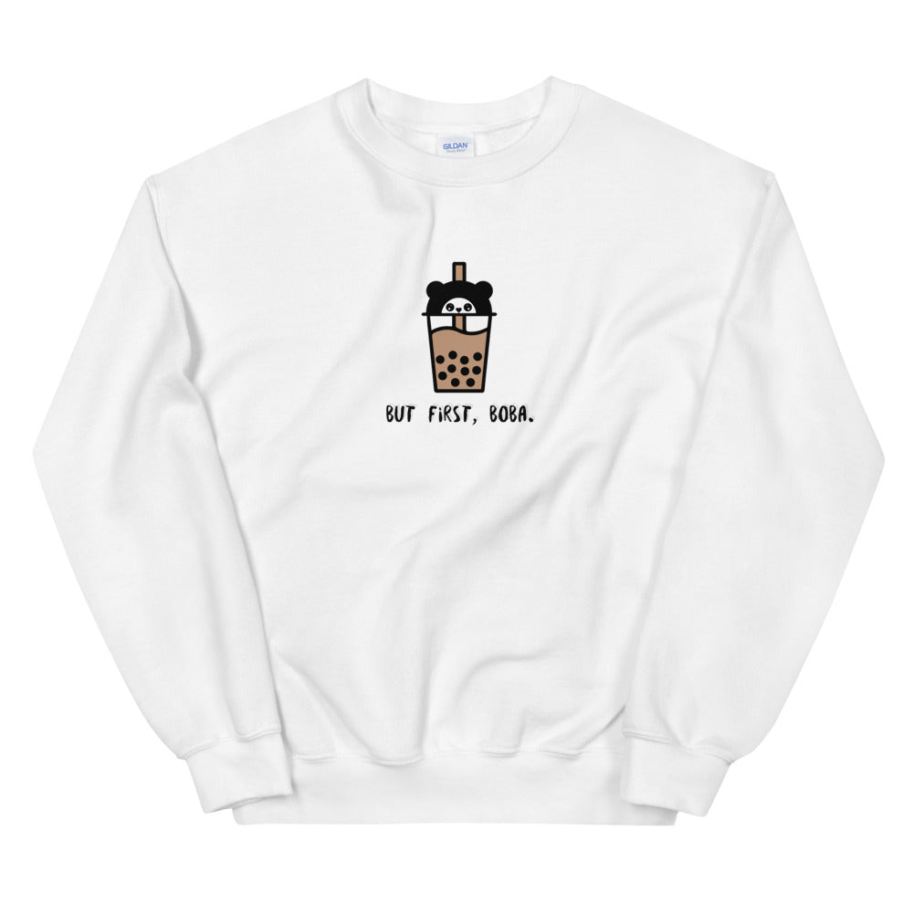 But First, Boba Sweatshirt