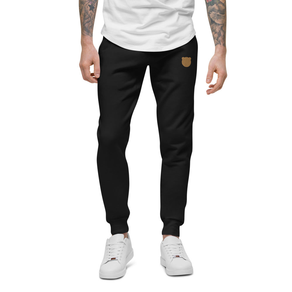 Classic Kuma Embroidered Unisex Fleece Sweatpants