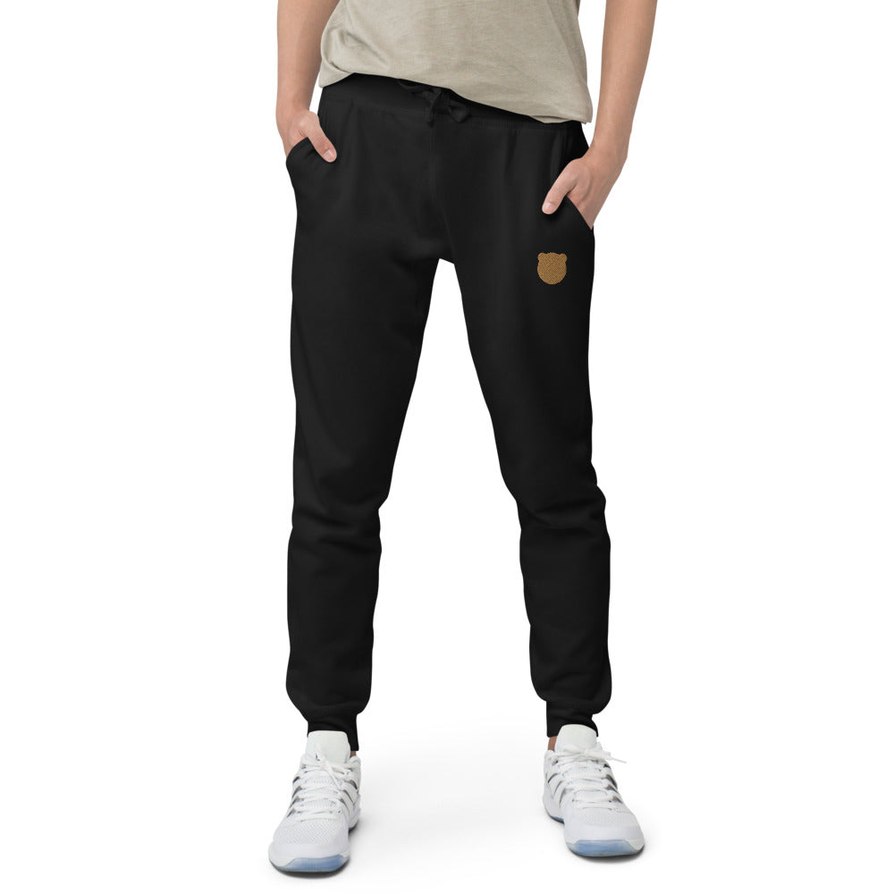 Classic Kuma Embroidered Unisex Fleece Sweatpants