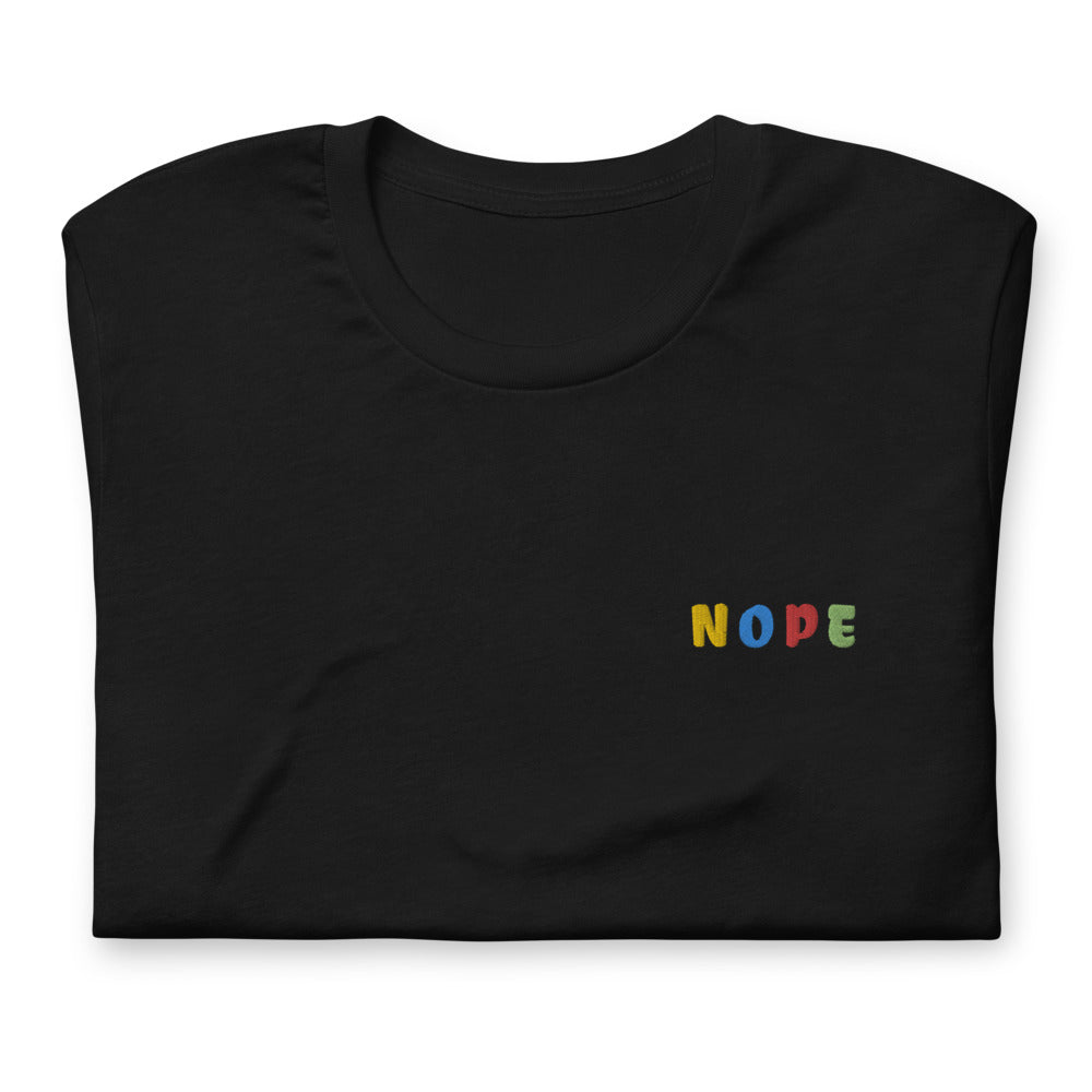 NOPE Embroidered Unisex T-shirt