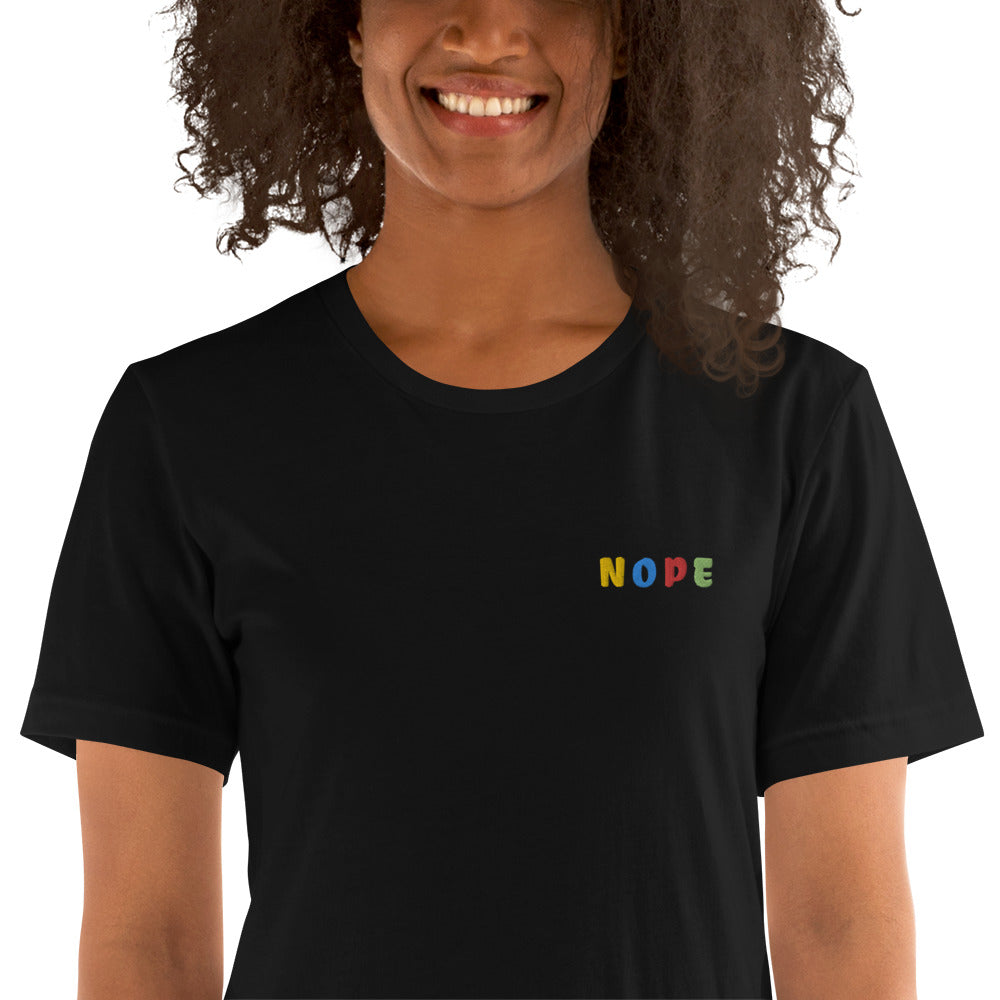 NOPE Embroidered Unisex T-shirt