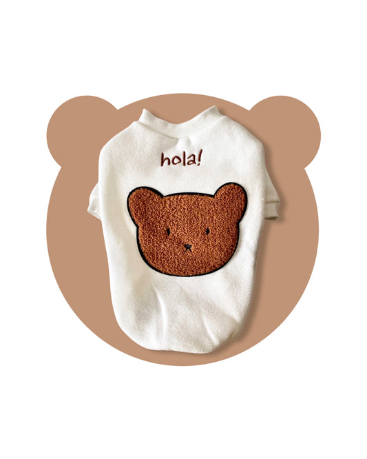 Hola! Bear Sweatshirt (White)