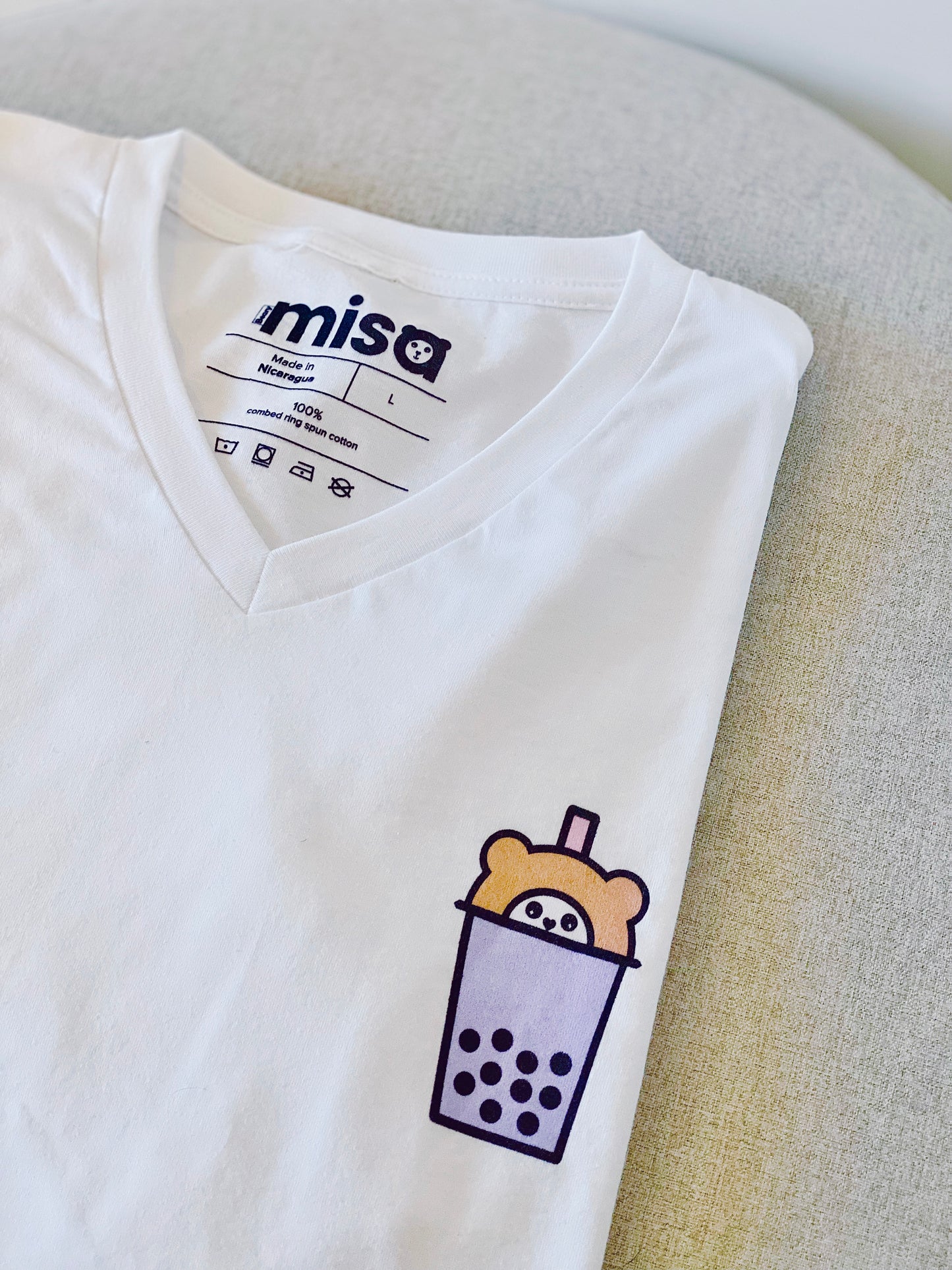 Taro Milk Tea Short Sleeve V-Neck T-Shirt