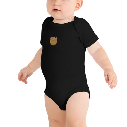 Classic Kuma Embroidered Baby Short Sleeve Bodysuit
