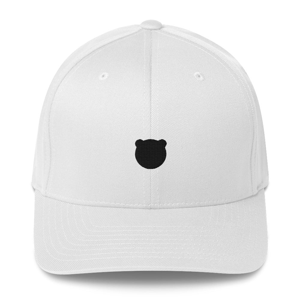 Classic Kuma Embroidered Structured Twill Cap (White)