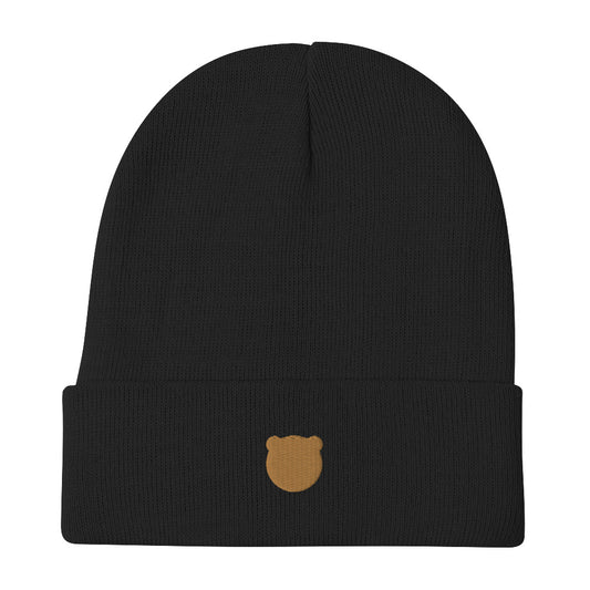 Classic Kuma Embroidered Knit Beanie