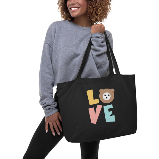 LOVE by Misa Large Organic Tote Bag