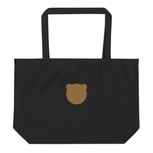 Classic Kuma Embroidered Large Organic Tote Bag