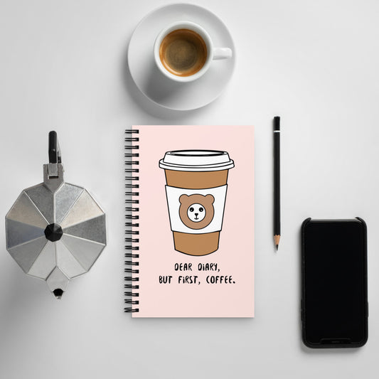 But First, Coffee Spiral Notebook