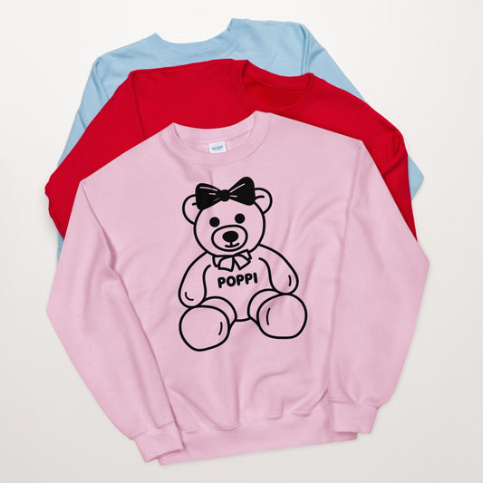 Custom Name Big Bow Teddy Sweatshirt
