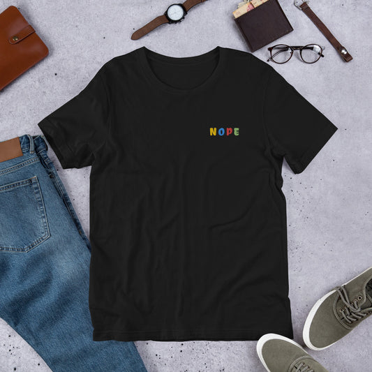 NOPE Embroidered Unisex T-shirt
