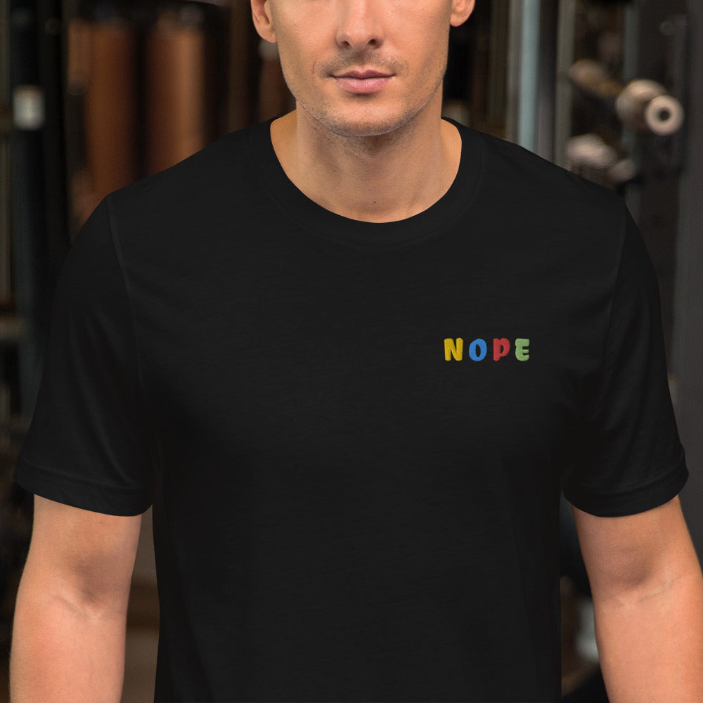 NOPE Embroidered Unisex T-shirt