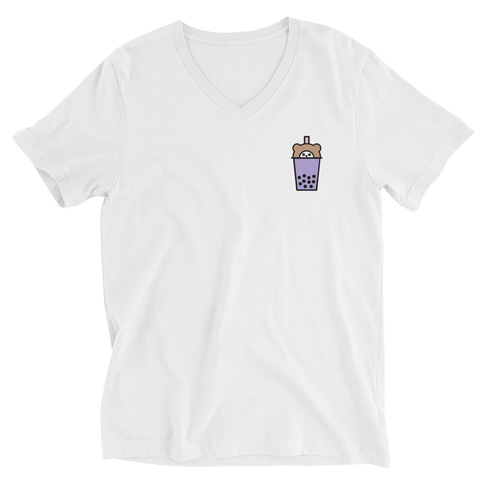Taro Milk Tea Short Sleeve V-Neck T-Shirt