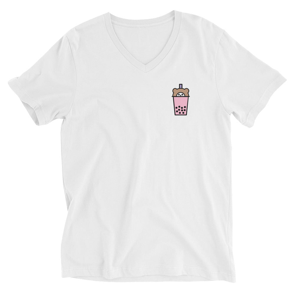 Boba Tea Short Sleeve V-Neck T-Shirt